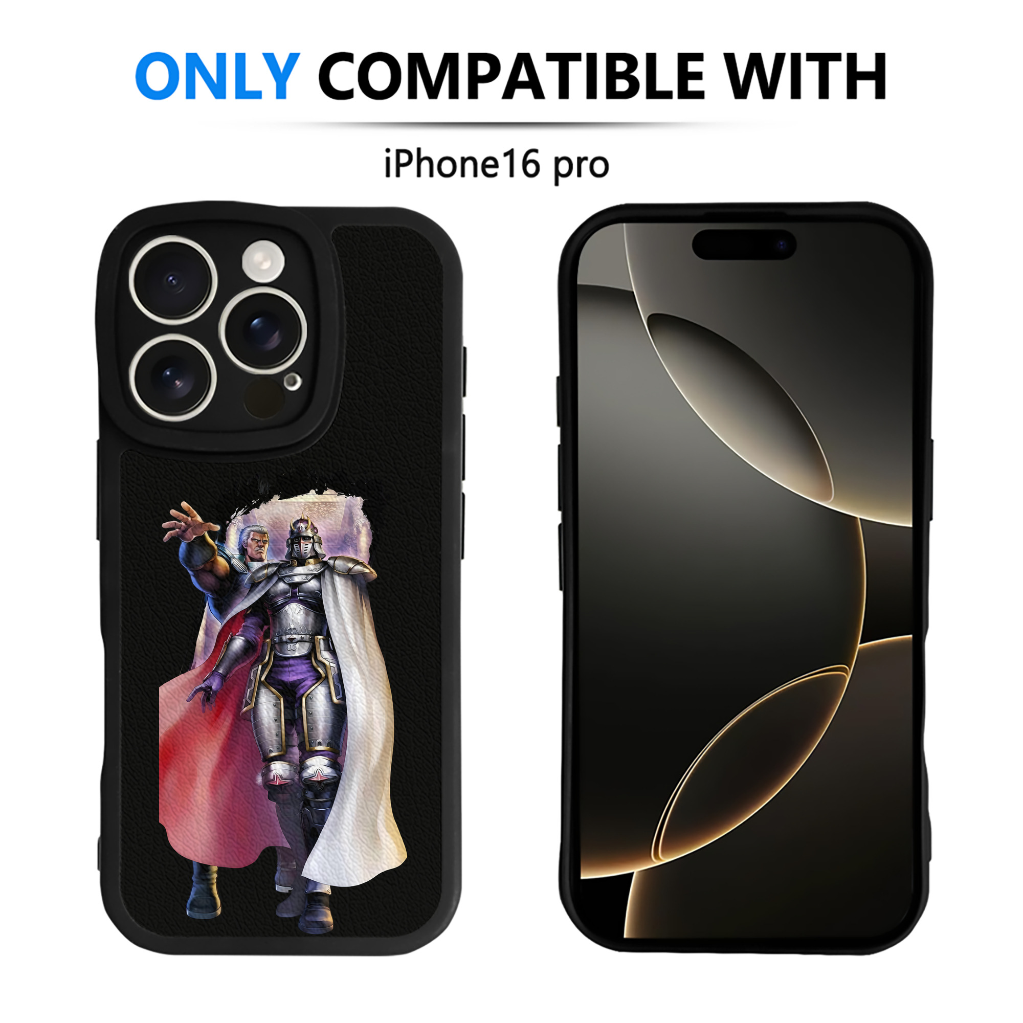 （画像用） 北斗の拳 Fist of the North Star 【iPhone 16シリーズ対応】シリコンスマホケース（レザー調） 材質：シリコン